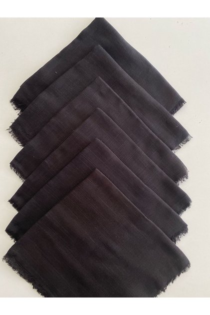 6 Adet Düz Renk Tülbent Yazma