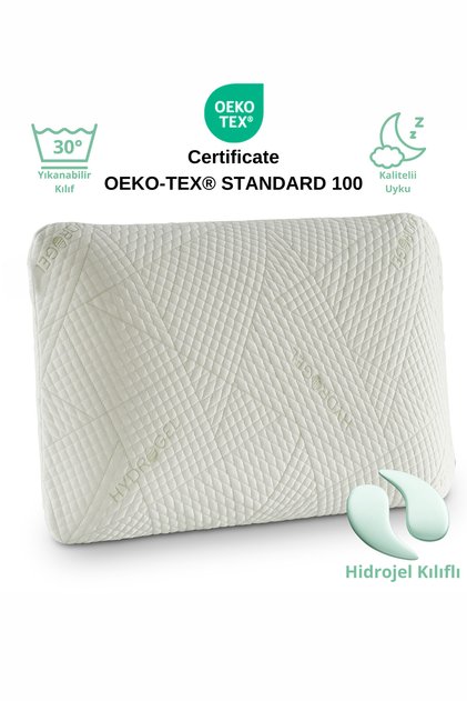 Hydrogel Hydrogel Case Visco Visko Whole Sponge Pillow 60X40X15 cm 1350 Gr Shoulder/Neck Support