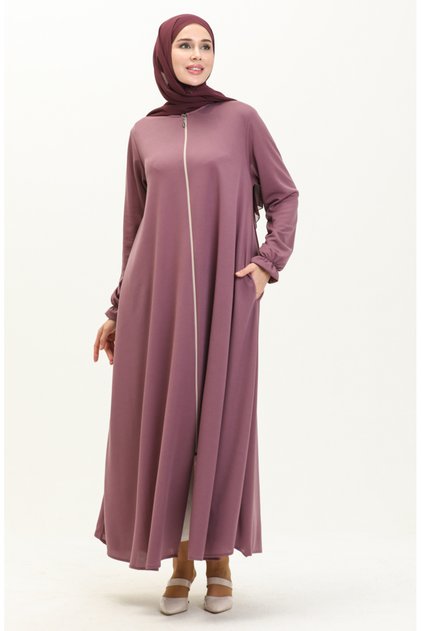 Abaya Mevlana cu buzunar 0694-10 Lila