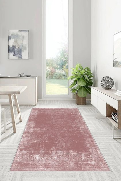 Salon Halısı Geometrik İskandinav Eskitmeli Dijital Baskı Yıkanabilir Kaymaz Taban 3489SALON