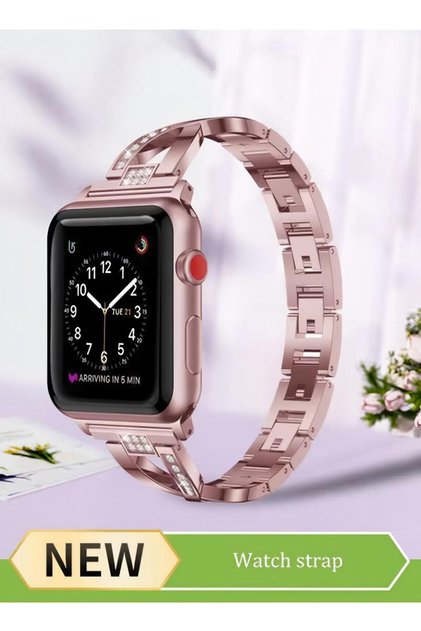 سوار بديل من LNKOO لساعات Apple Watch Series 1/2/3/4 مقاس 40 مم وردي