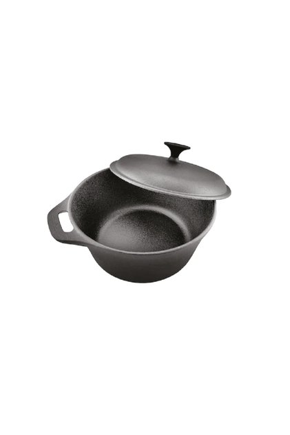 Cratita cu capac din fonta pura, 26.4 x 11 cm, 5 L