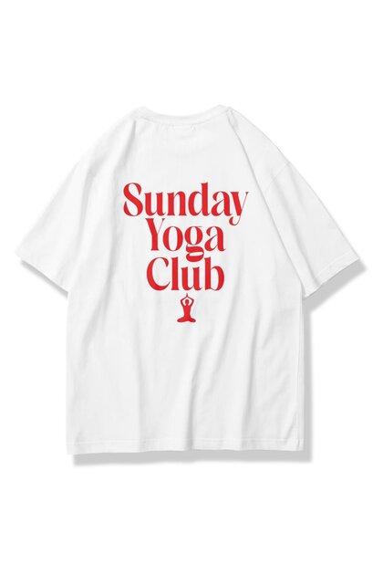 Trendiz Kadın Sunday Yoga Club Tshirt Beyaz - Fiyatı, Yorumları