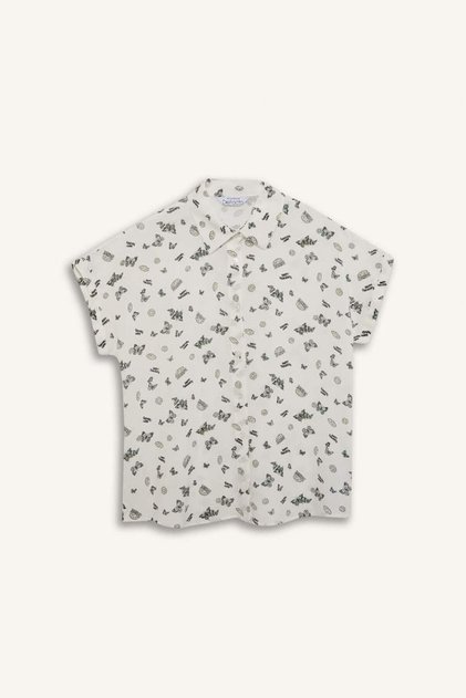 Cool Patterned Short Sleeve Shirt Z1661Az25Sp