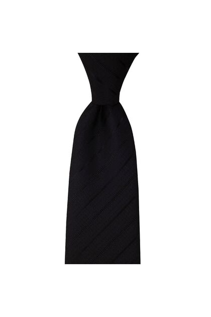 Black Striped 8 cm Wide Tie
