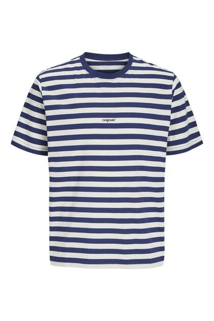 Jack & Jones Jorvesterbro Newton Strıpe Tee Ss Cn Mavi Erkek T