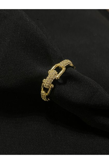 Tiffany Model Zircon Stone Adjustable Gold Ring