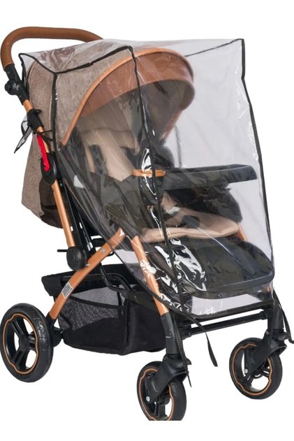 Transparent Pvc Baby Stroller Rain Cover and Wind Cover | Universal Compatibility – Easy Plug & Play