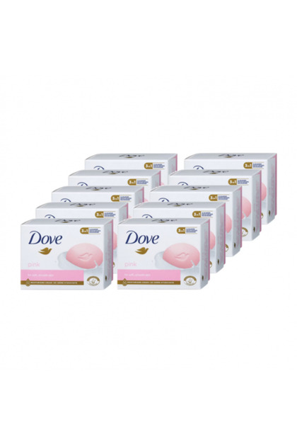 Săpun solid roz cu 1/4 cremă hidratantă, set 10 buc., 90 gr