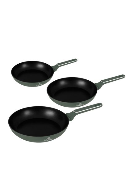 Set de 3 tigăi Verde Mat BH 8206, antiaderente, verde