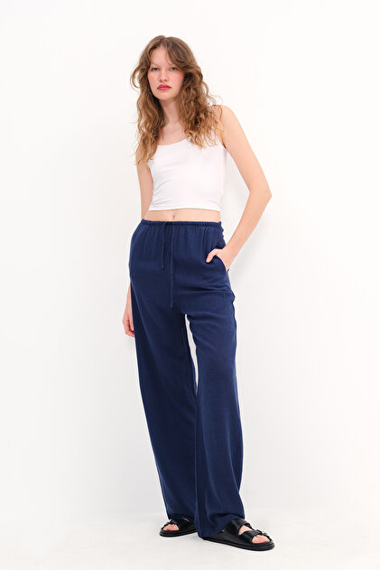 Addax Keten Karışımlı Bağlamalı Wide Leg Pantolon PN16649 - Fiyatı