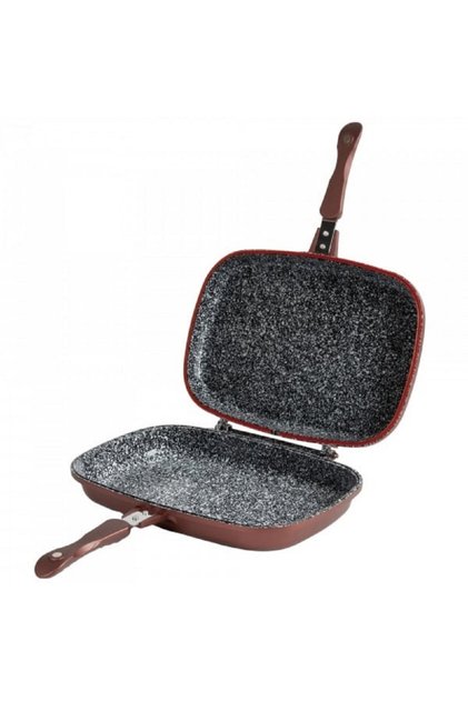 Tigaie grill dubla, acoperire 3 straturi ceramica, dimensiune 36x24.7x7.5 cm, 4.2 l, Blaumann
