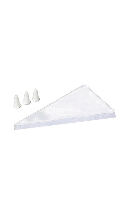 SET OF 10PCS ICING BAGS + 3 NOZZLES