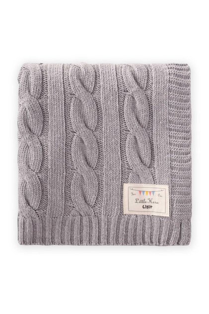 Hair Knitted Knitwear Blanket 80X100 cm (+/-5 cm) Gray
