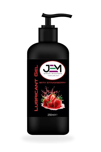 Jem Kozmetik Bitkisel Lubrıcant Gel Çilek 250 ml Kayganlaştırıcı