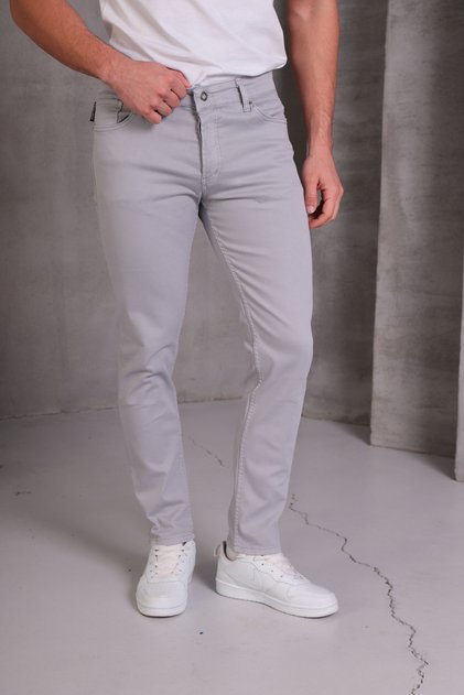 Men's Grey Slim Fit Pants