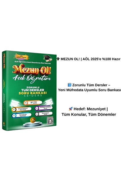 Liyakat Yayınları Mezun Ol | AÖL Zorunlu Tüm Dersler Soru Bankası