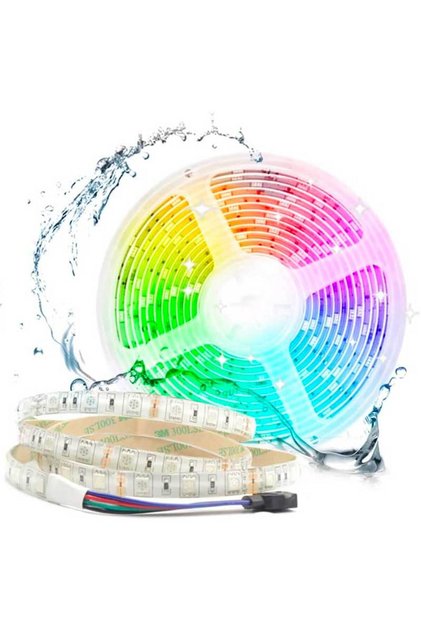 Bandă LED RGB, 120 LED/m, IP65 exterior, rolă de 5 metri, ElectroAZ
