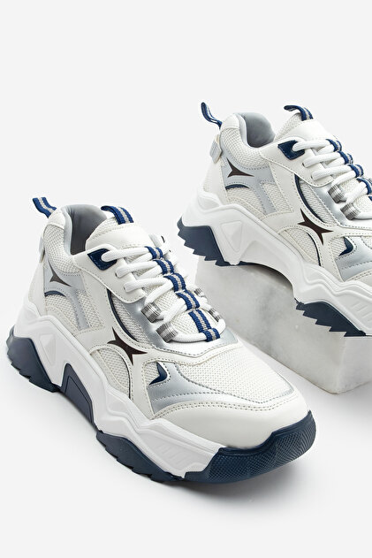 み　MBL 36 Marjin Kadın Sneaker Kalın Taban Bağcıklı Çok Parçalı Spor