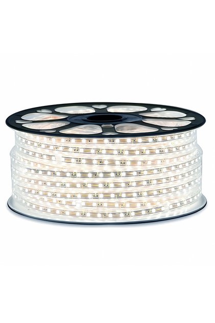 Bandă LED 220V, 6500K, Lumină Alb Rece, 120LED/m, IP65, Rolă 100 Metri, ClassLights