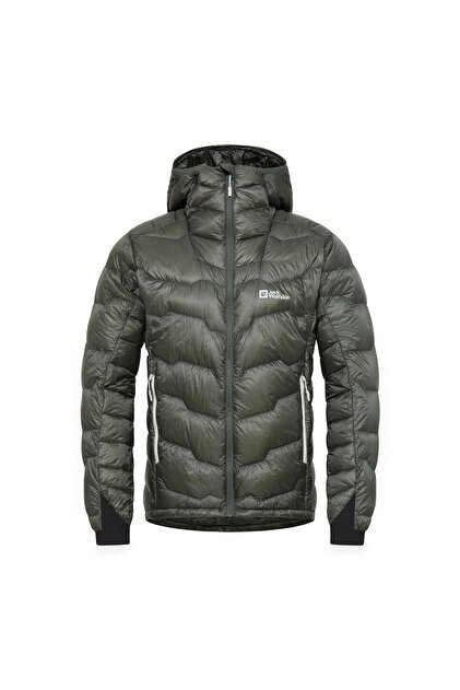 Jack Wolfskin Alpspitze Down Hoody Erkek Yeşil Outdoor Ceketi