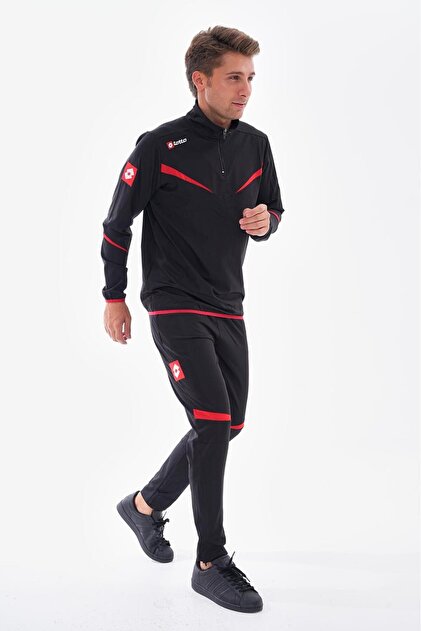 Lotto N8162 suit team ant pl black/red eşofman takımı - Fiyatı