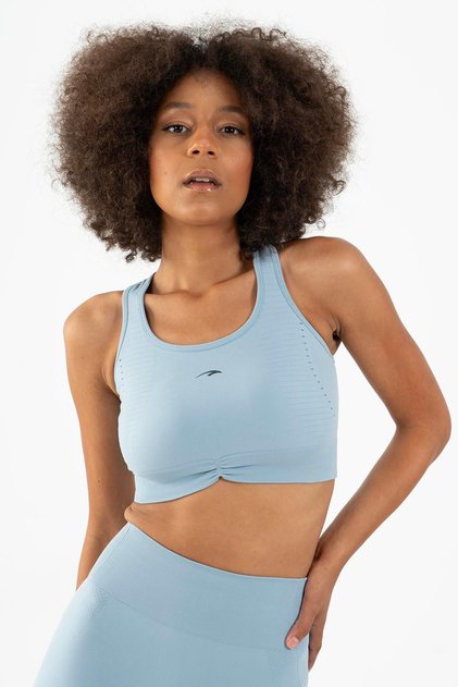 Slimfit Women's Tank Top Collar Blue Bra