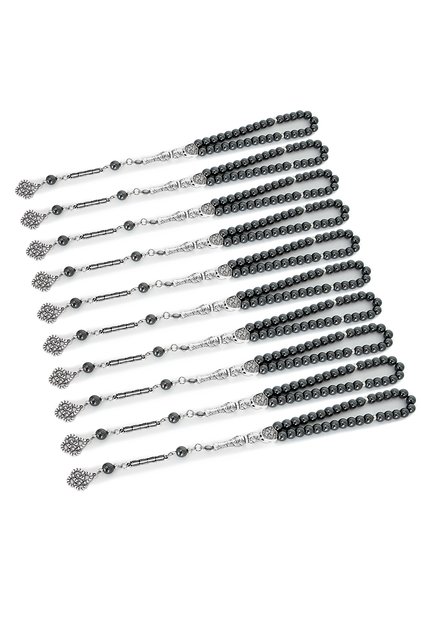 10 Pieces Round Hematite Nature Stone Prayer Beads Set, Wholesale Prayer Beads, Gift Prayer Beads