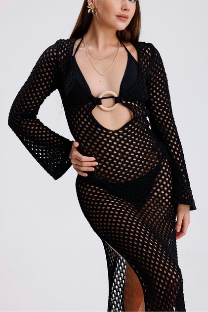 Women's Knitted Openwork Beach Dress