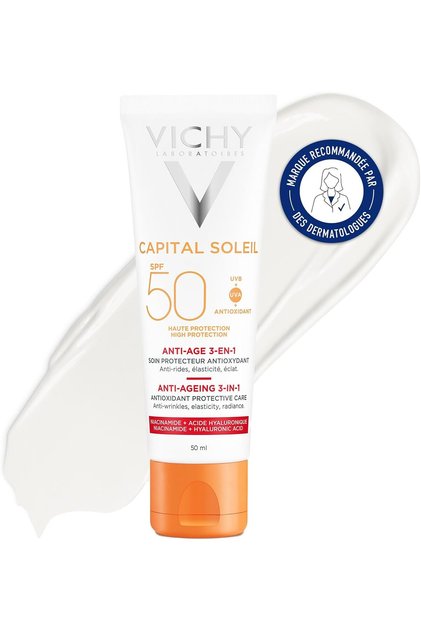 واقي الشمس Ideal Soleil Anti-Aging SPF 50 من Vichy، 50 مل