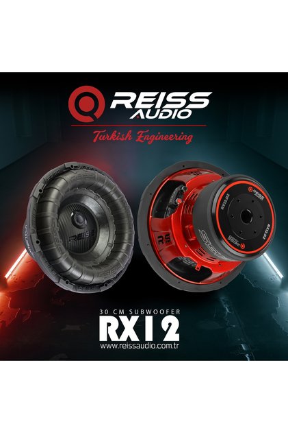 30cm Bass - RS-RX12 Çift Bobin 2000w 600RMS Subwoofer 30cm - 4 + 4 OHM Profesyonel Bass