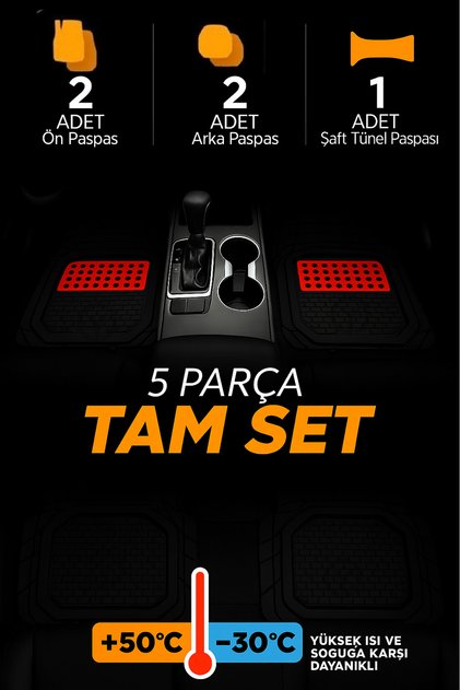 Ford Fusion 2002-2012 + MODEL 4D LİNE KIRMIZI HAVUZLU PASPAS