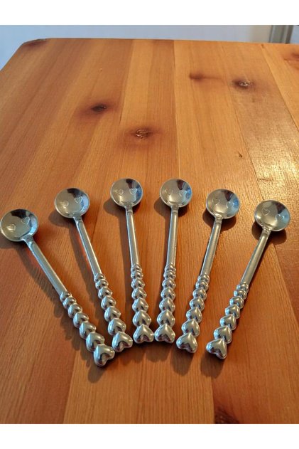 12 Personality Stainless Steel Heart Imoje Teaspoon
