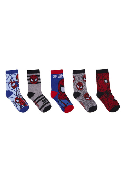 Set 5 sosete baieti Spiderman Multicolor 19-22 EU