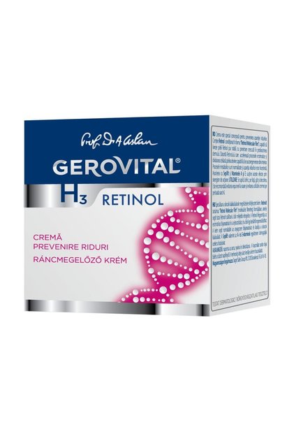 Crema Gerovital H3 Retinol prevenirea riduri