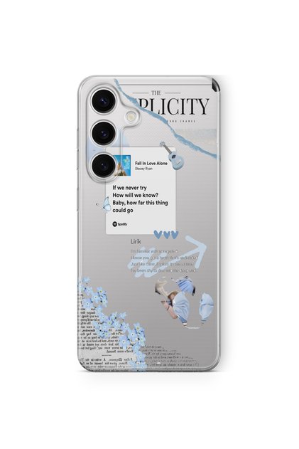 Samsung Galaxy S25 Fe Uyumlu Stacey Ryan Tasarım Baskılı Şeffaf Kılıf