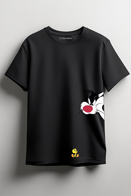 karikatürstore Looney Tunes Sylvester And Tweety Pose Baskılı