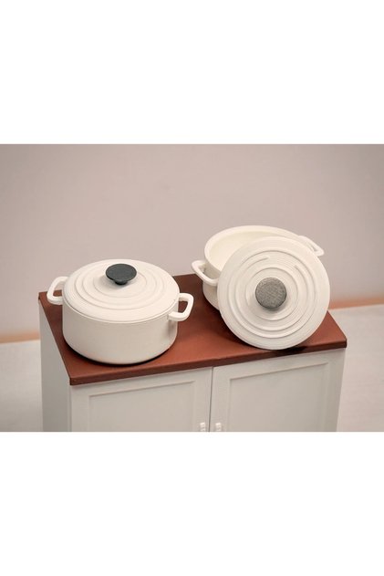 1/12 Ölçek Döküm Tencere Minyatür Diorama Eşya Aksesuar