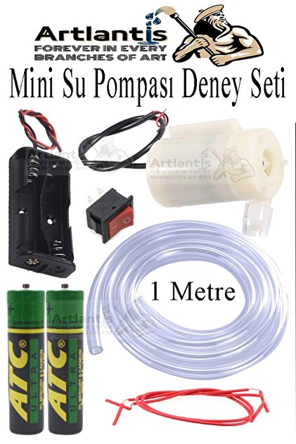 Mini Su Pompası Deney Seti 1 Adet Hortum Pil Yatağı Anahtar Mikro Dalgıç Pompa Solonoid Su Pompası K