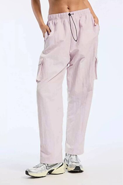 Sportswear Essentials High Rise Woven Fabrics Cargo Kadın Paraşüt Kumaş Kargo Eofman Altı Pembe