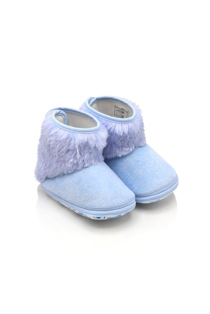 Bambi Baby Booties Blue 0-12 Months