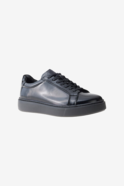 Altınyıldız Classics Erkek Siyah %100 Deri Rahat Taban Sneaker