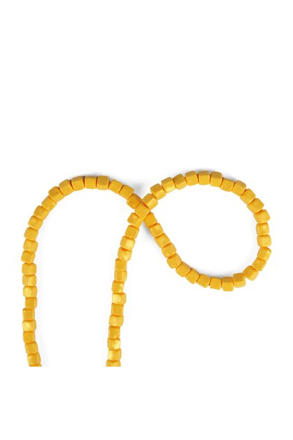 5 mm Cube Model Fimo Yellow Color over Pearlescent Silvery Yellow Fimo Beads String Polymer Clay 40 cm