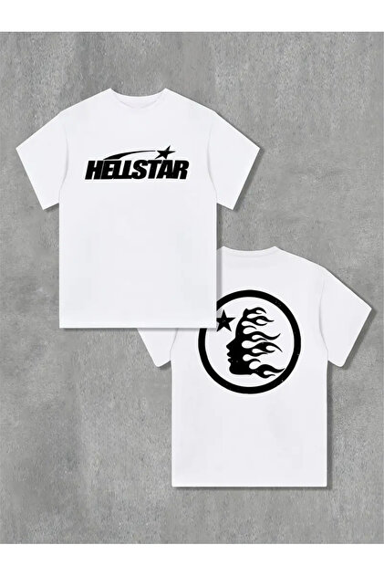 Hellstar Tシャツ Sサイズ Touz Moda Hellstar Graphic Baskılı Unisex Oversize T-shirt