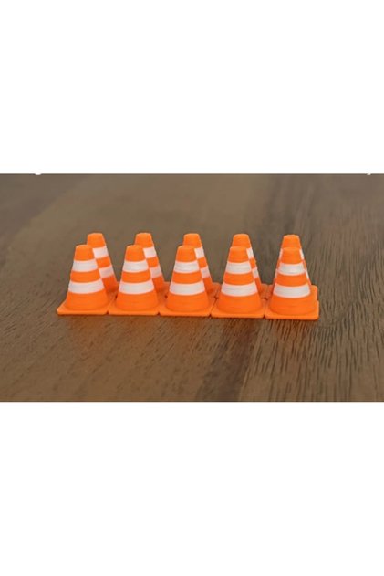 1:64 Scale Diaroma Traffic Accessory Pontoons - Orange&White - (Not Including Vehicles)