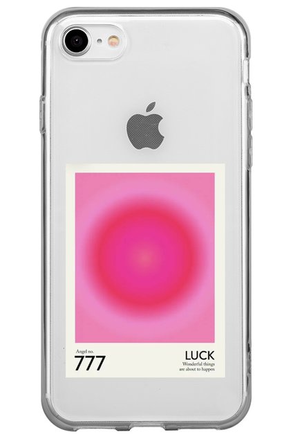 iPhone 16E Luck 777 Patterned Patterned Transparent Silicone Phone Case