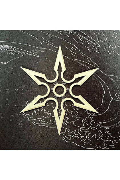 GRAT3D Suspended Ninja Star - 2 ADET - 18 CM-Dekor Plastik Gerçek