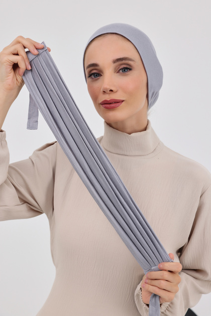 Two-piece Italian cotton turban - tie