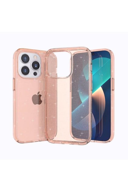 Carcasă Sparkle Armor, cu sclipici, compatibilă cu iPhone 15 Pro, rezistentă la șocuri, protecție completă, aurie