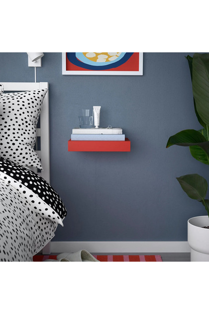 Ayaksız Duvar Rafı 30x26cm Kırmızı 1 Adet